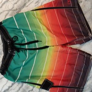 OP Swim Trunk, Men's M, Multi color, worn once